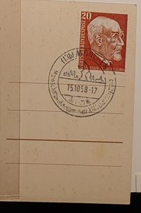 Stempel auf Postkarte M&uuml;nchen 1958